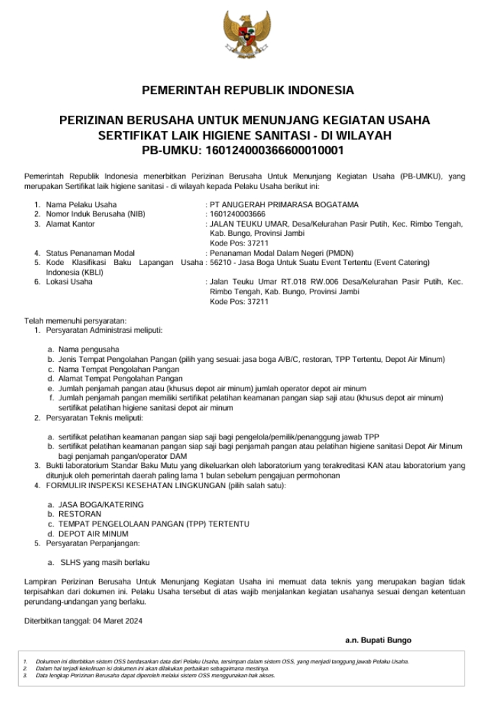 Sertifikat Laik Higiene 2